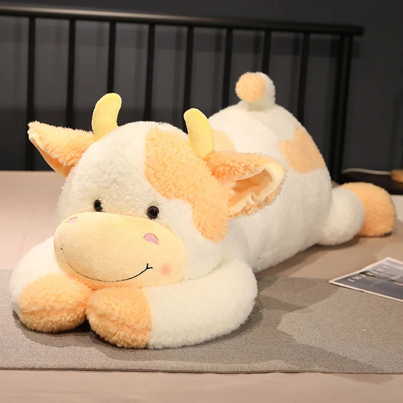 Milk Cow Plush – Soft Stuffed Animal Pillow, Cartoon Cattle Design, Cute Decorative Gift for Birthdays or Special Occasion