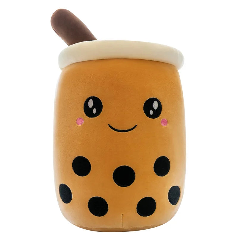Giant Bubble Tea Plush Pillow – Soft Squishy Boba Milk Tea, Ice Cream, and Fruit Drink Plushies, Cute Decor and Gift
