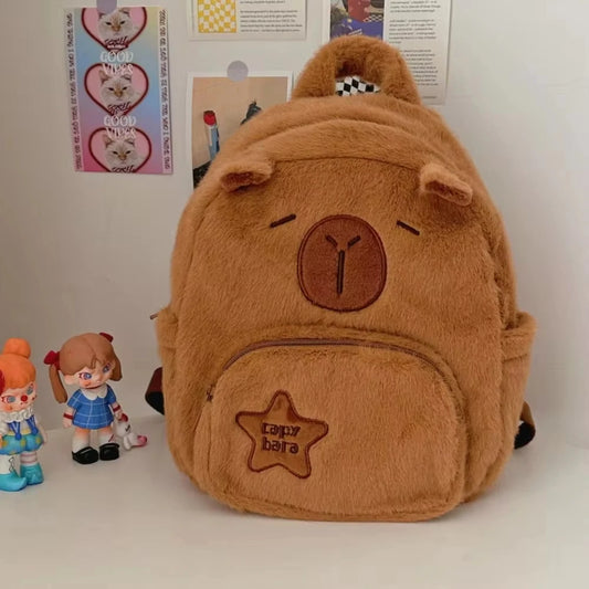 Kawaii Capybara Plush Backpack – Versatile Crossbody, Funny Cute Design, Prefect for Gift and Special Occasion