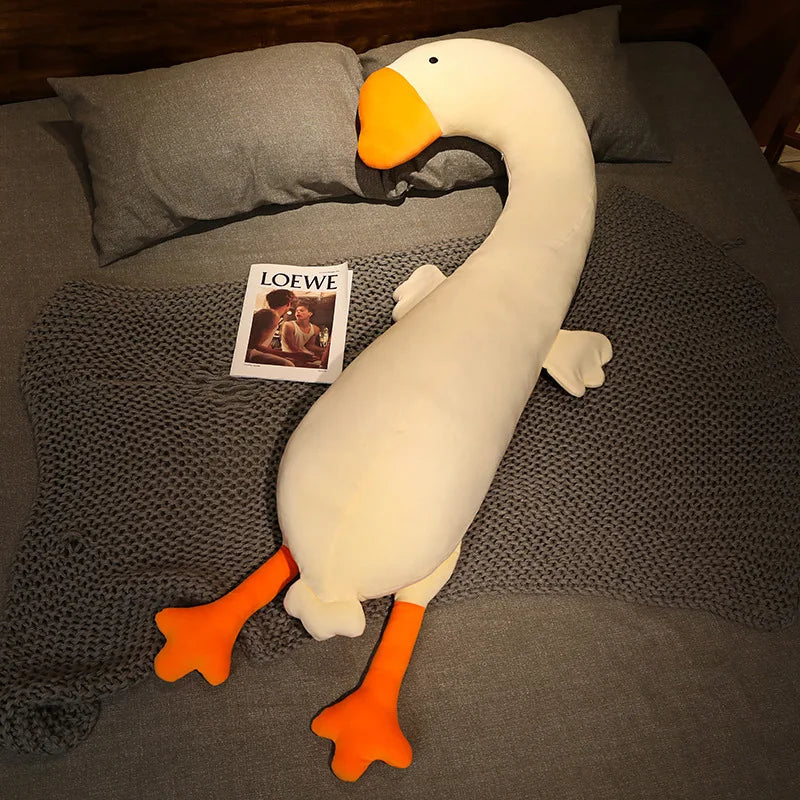 Giant Goose Plush – Soft Stuffed Goose Doll Long Pillow Cushion, Cozy and Fun Gift for Birthdays or Home Decoration
