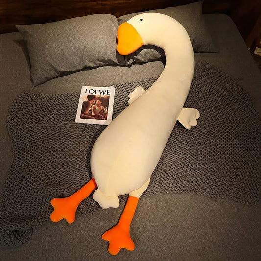 Giant Goose Plush – Soft Stuffed Goose Doll Long Pillow Cushion, Cozy and Fun Gift for Birthdays or Home Decoration