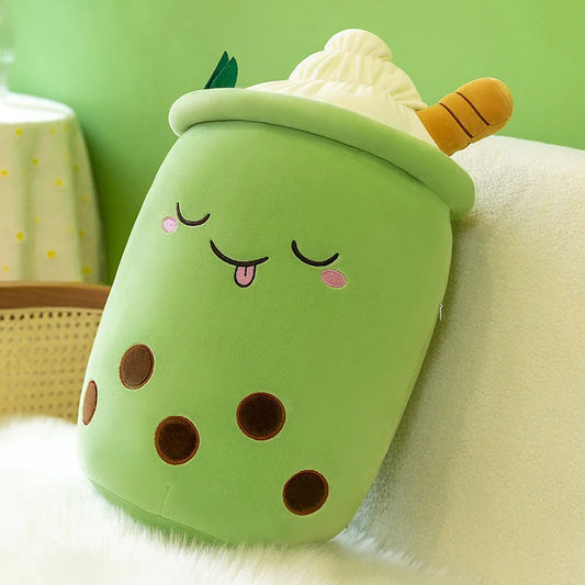 Jumbo Boba Plush Pillow – Soft Squishy Bubble Tea, Ice Cream & Fruit Drink , Fun Home Decoration & Gift Idea