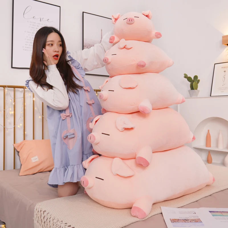 Squishy Pig Plush – Soft Stuffed Animal Pillow Cushion, Cozy Decorative Gift for Relaxation or Special Occasions