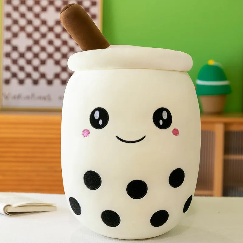 Giant Bubble Tea Plush Pillow – Soft Squishy Boba Milk Tea, Ice Cream, and Fruit Drink Plushies, Cute Decor and Gift