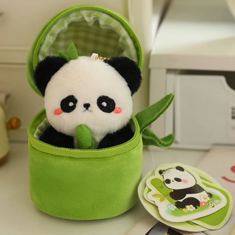 Cute Panda Plush – Small Fluffy Stuffed Animal Pendant, Soft Bag Decoration and Birthday Gift