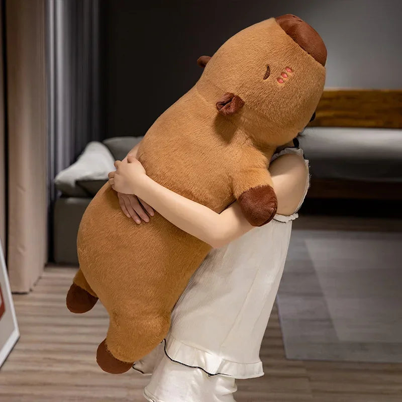 Cuddly Capybara Plush – Soft Stuffed Capybara Doll, Long Sleep Pillow and Sofa Cushion, Perfect Birthday and Gift