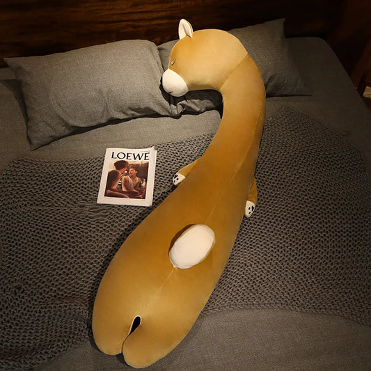 Giant Shiba Inu Plush – Soft Stuffed Dog Doll Long Pillow Cushion, Adorable Gift for Birthdays or Cozy Home Decoration
