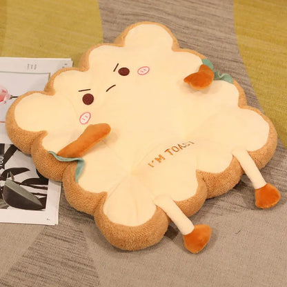 Super Cute Toast Plush Cushion – Soft Non-Slip Pillow for Chair, Sofa, or Bed, Perfect for Birthday and Festive Gifts