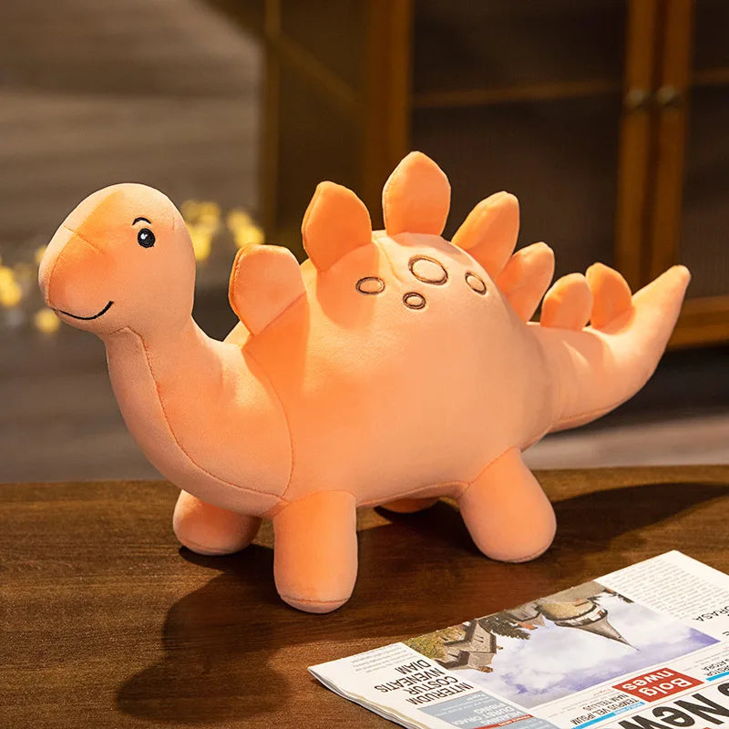 Colourful Dinosaur Plush – Cute Stuffed Triceratops Plushie, Soft Kawaii Animal Collectible and Decorative Gift for Home