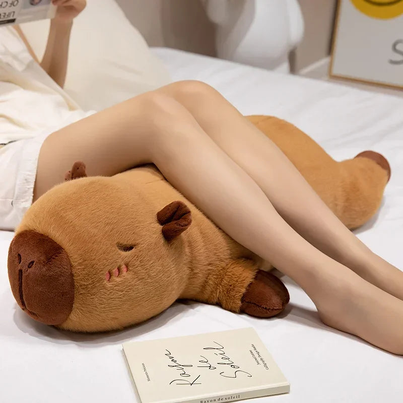 Cuddly Capybara Plush – Soft Stuffed Capybara Doll, Long Sleep Pillow and Sofa Cushion, Perfect Birthday and Gift