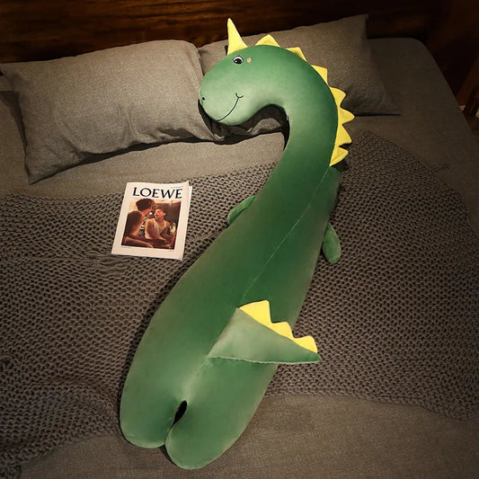 Giant Dinosaur Plush – Soft Stuffed Dino Doll Long Pillow Cushion, Fun and Cozy Gift for Birthdays or Home Decoration