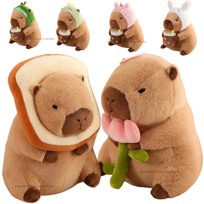 Capybara Plush  – Cute Stuffed Animal in Unicorn, Dinosaur, Boba, and Fruit Costumes, Perfect for Decoration and Gifts