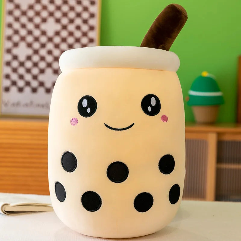 Giant Bubble Tea Plush Pillow – Soft Squishy Boba Milk Tea, Ice Cream, and Fruit Drink Plushies, Cute Decor and Gift