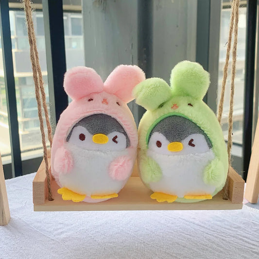 Cute Penguin and Rabbit Plush Keychain – Soft Bag Charm Pendant, Fun and Adorable Gift for Special Occasion